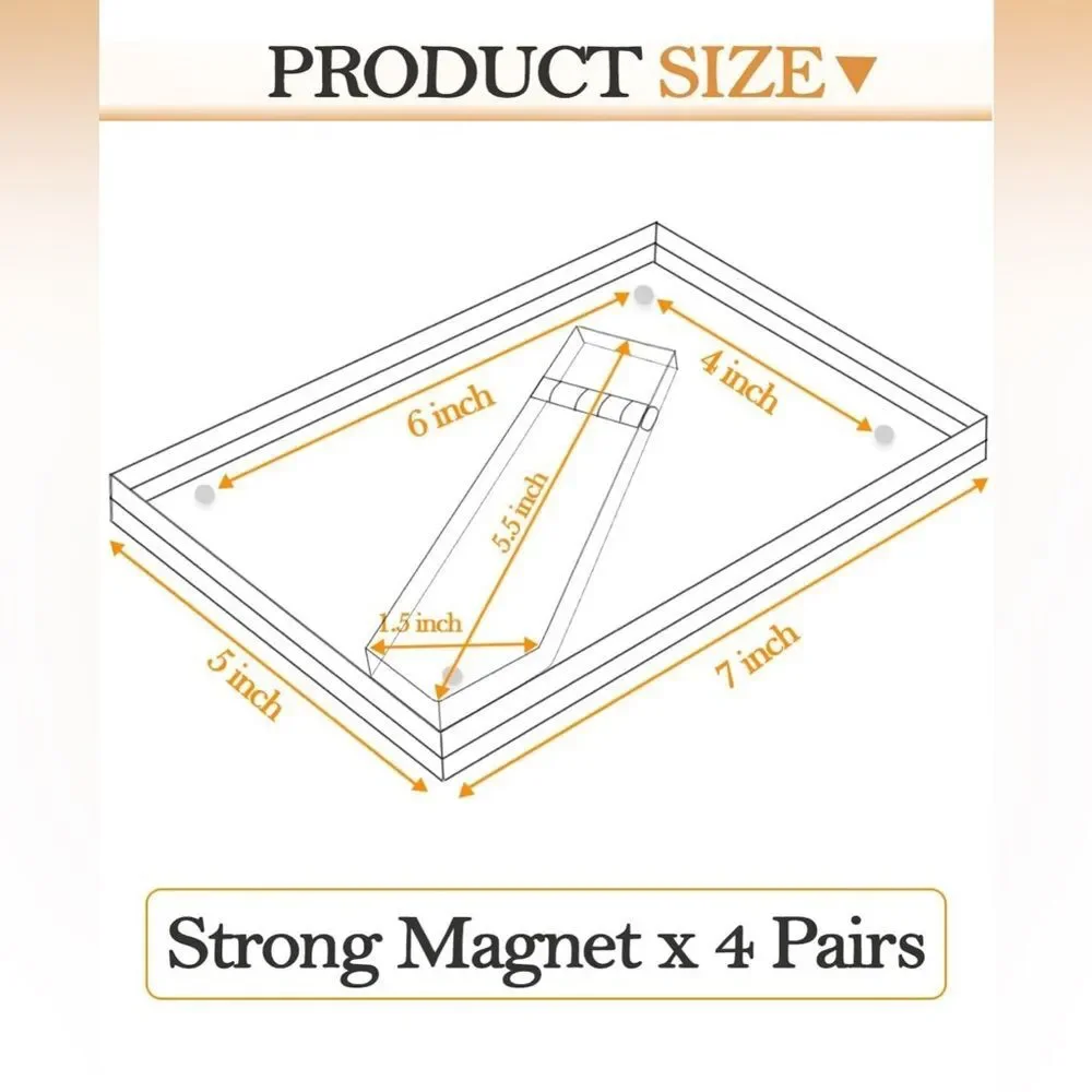 2 Pack - Acrylic Magnet Photo Frame